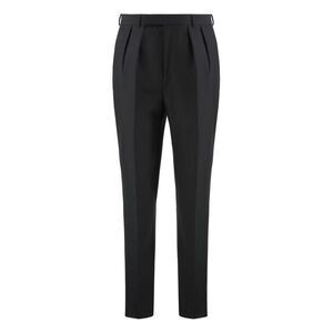CELINE Pleated Wool Trousers Men BLACK Pants